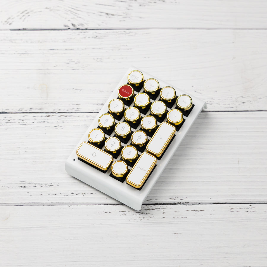 WHITE GOLD QWERKYWRITER® NUMKEY NUMPAD