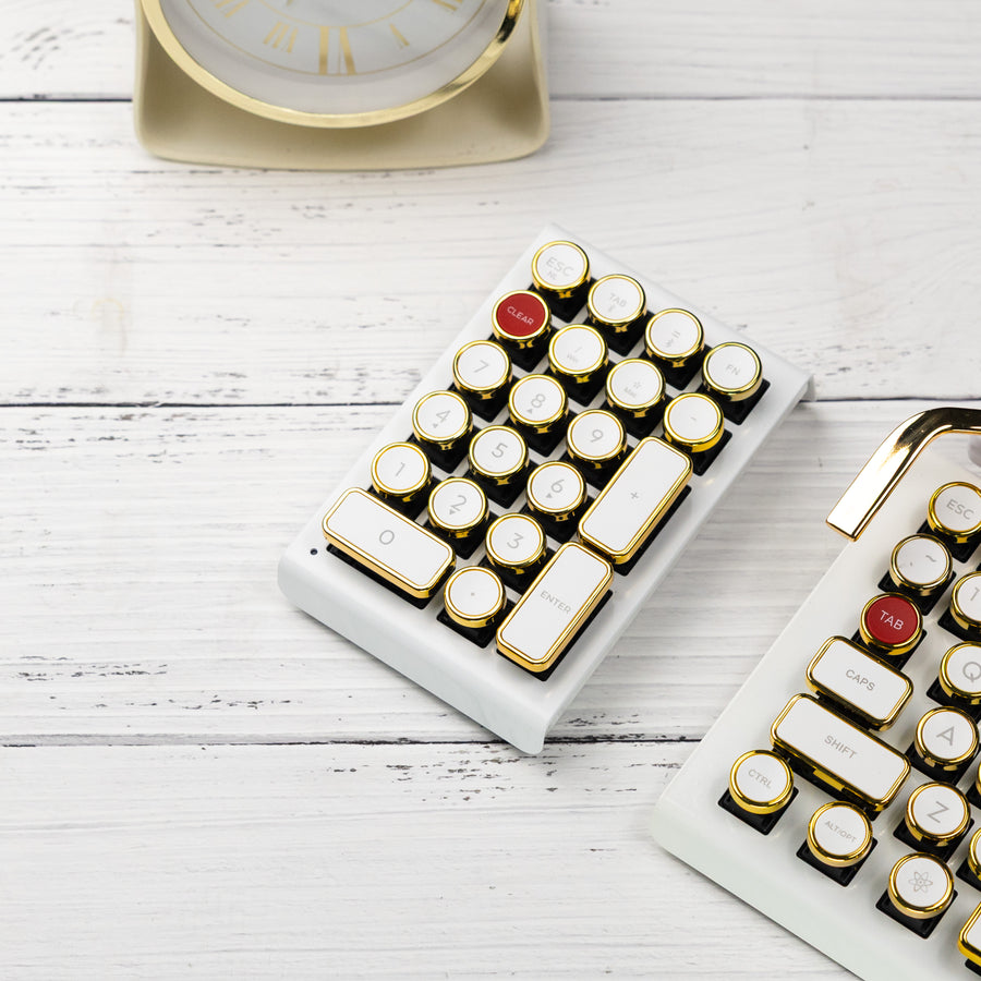 WHITE GOLD QWERKYWRITER® NUMKEY NUMPAD