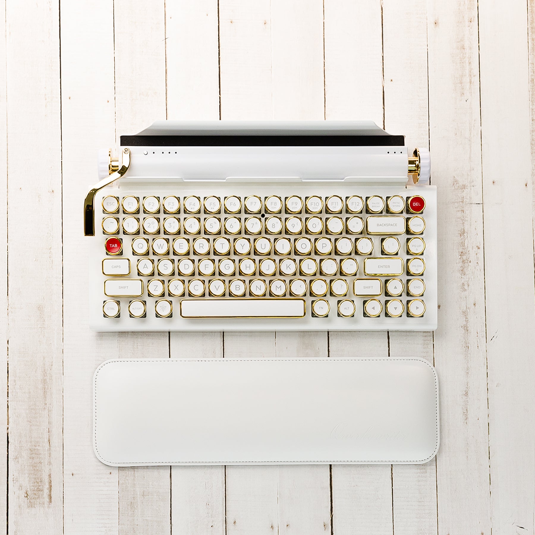 QWERKYWRITER® Official Ergonomic Wrist Pad Rest WHITE