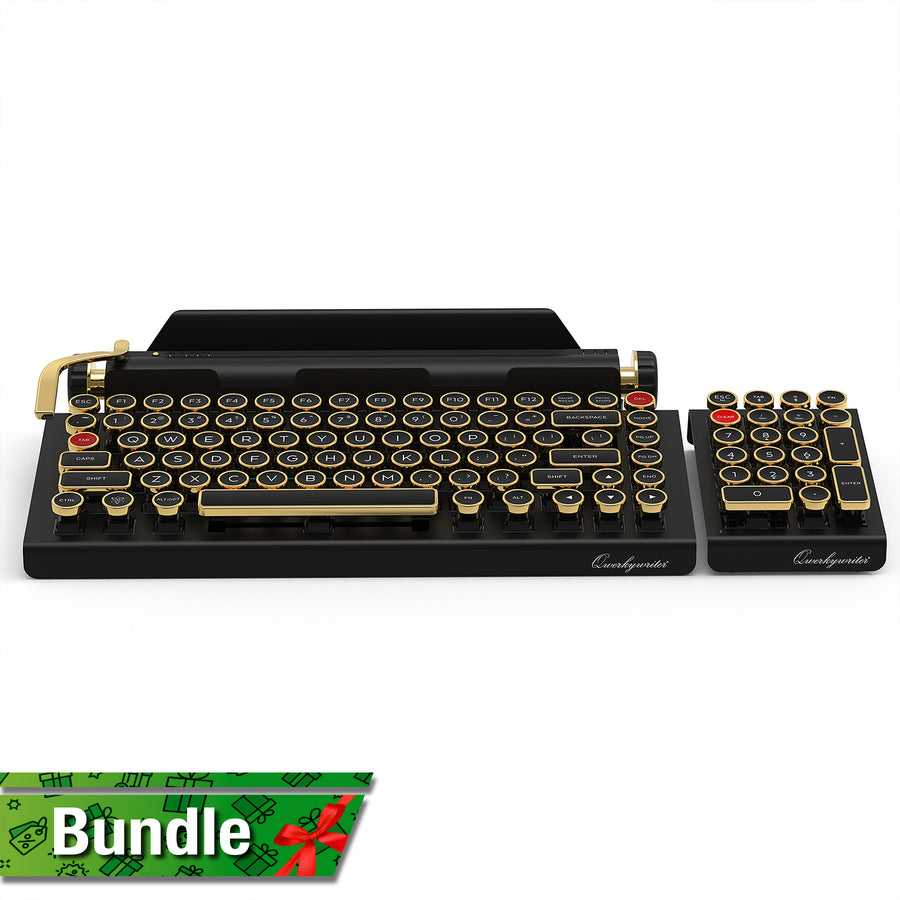 BUNDLE BLACK GOLD QWERKYWRITER® + NUMKEY NUMPAD + WRIST REST