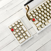 WHITE GOLD QWERKYWRITER® NUMKEY NUMPAD