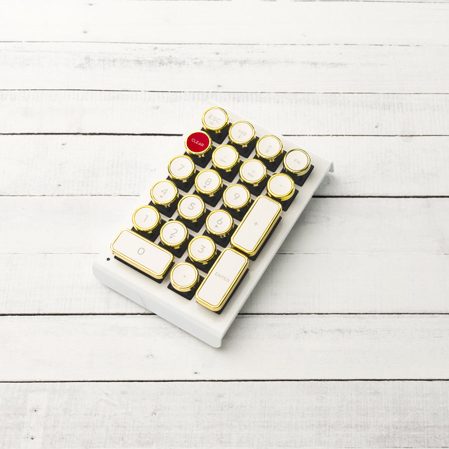 WHITE GOLD QWERKYWRITER® NUMKEY NUMPAD