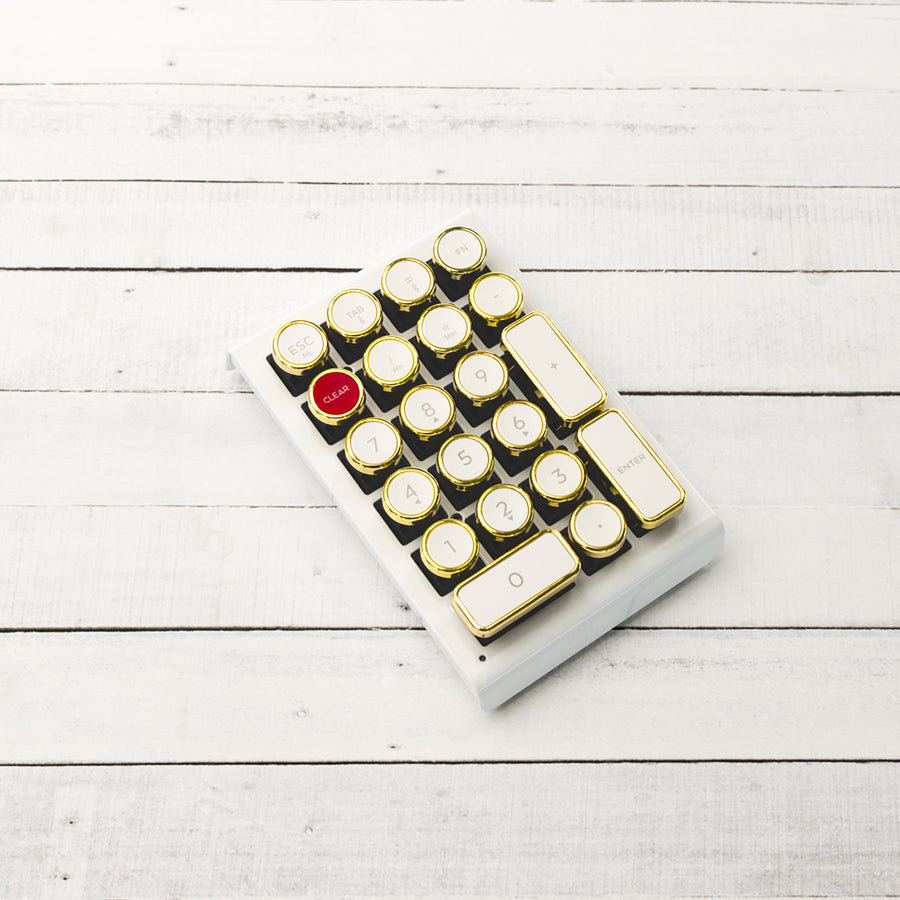 WHITE GOLD QWERKYWRITER® NUMKEY NUMPAD