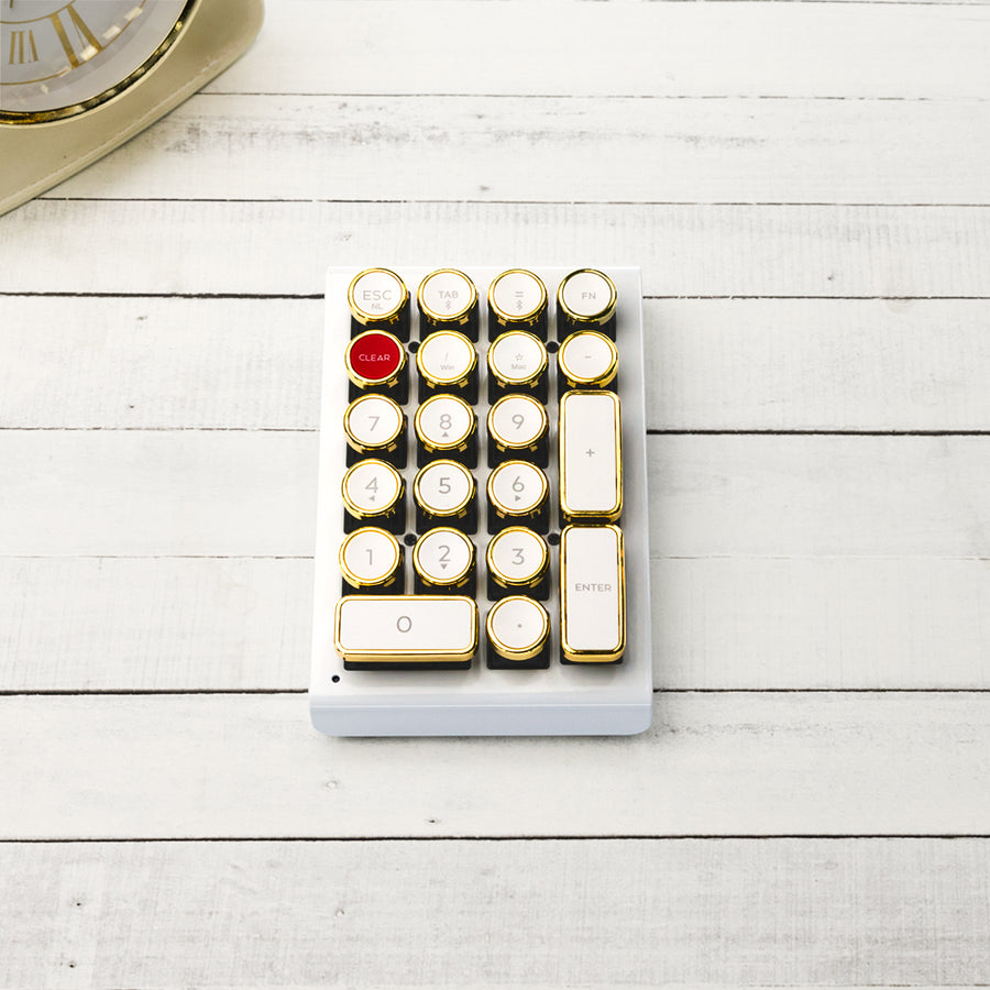 WHITE GOLD QWERKYWRITER® NUMKEY NUMPAD