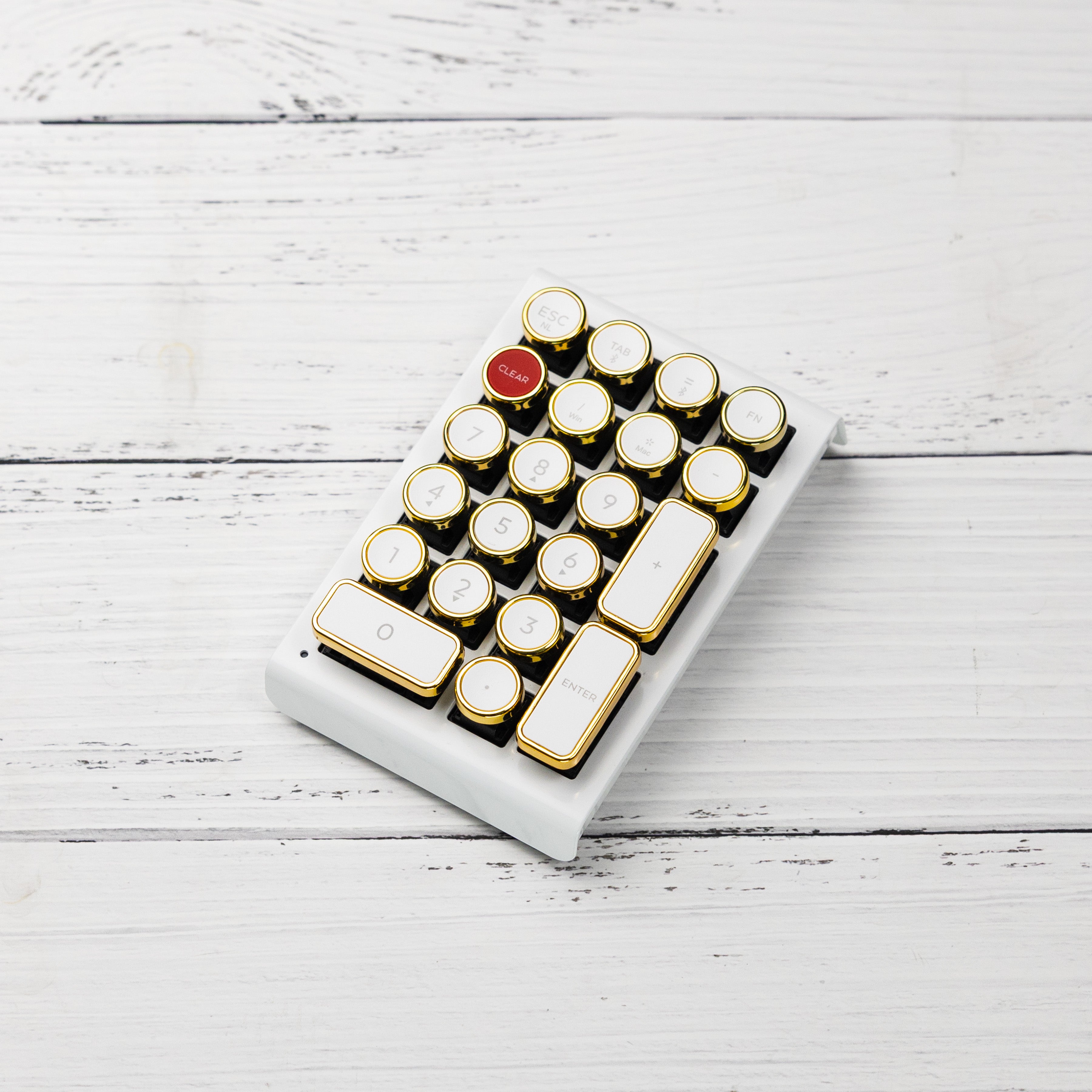 WHITE GOLD QWERKYWRITER® NUMKEY NUMPAD