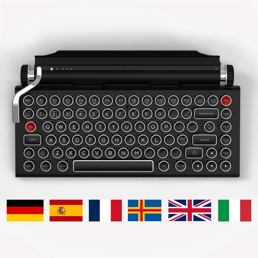 BLACK CHROME QWERKYWRITER® INTERNATIONAL VERSION