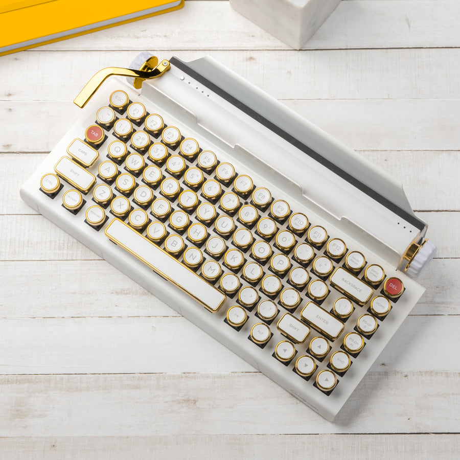 WHITE GOLD SIGNATURE QWERKYWRITER® US LAYOUT