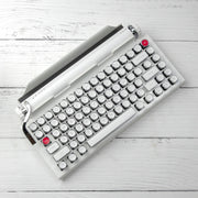 WHITE CHROME SIGNATURE QWERKYWRITER® US LAYOUT