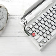 WHITE CHROME SIGNATURE QWERKYWRITER® US LAYOUT