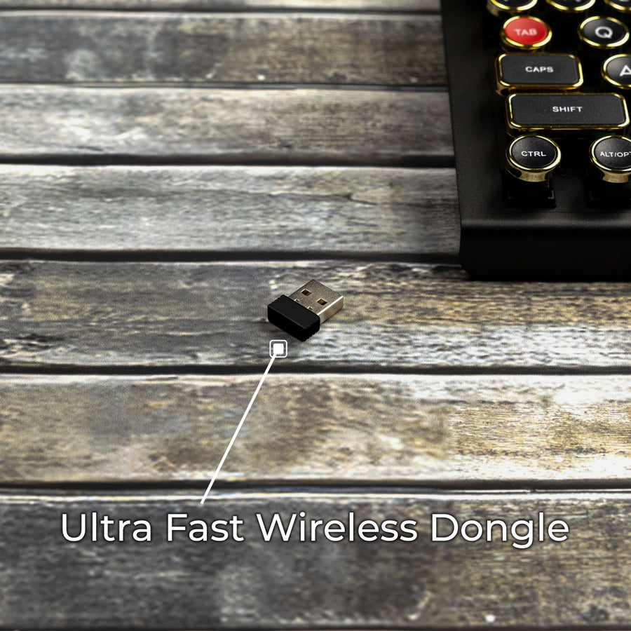 Limited Black Gold Premium Aluminum Typewriter Keyboard QWERKYWRITER 2