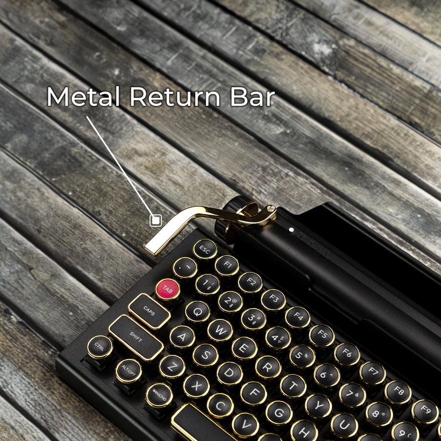 Limited Black Gold Premium Aluminum Typewriter Keyboard QWERKYWRITER 2