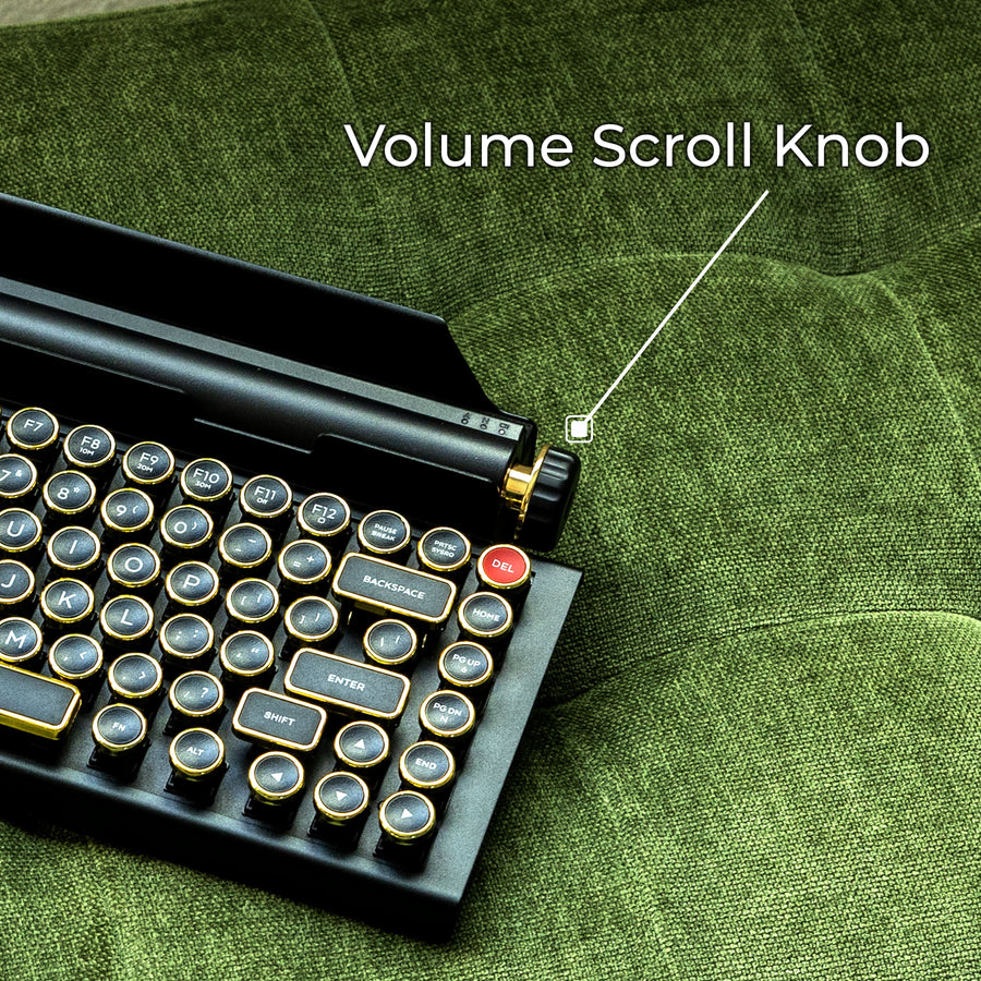 Limited Black Gold Premium Aluminum Typewriter Keyboard QWERKYWRITER 2