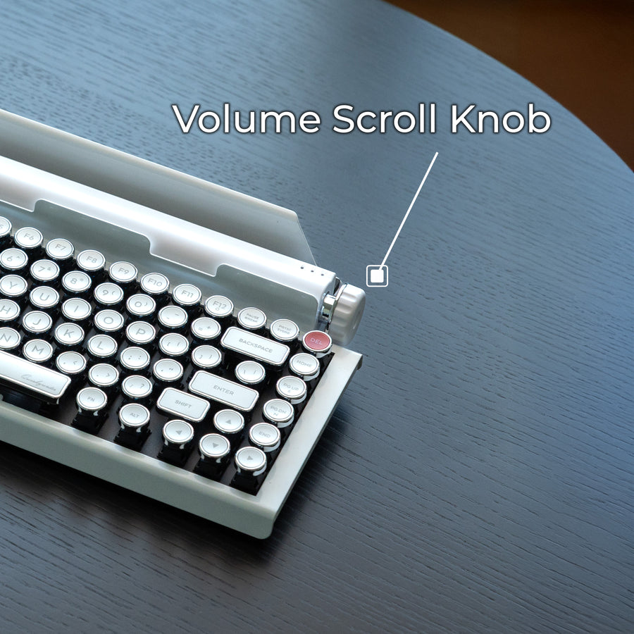 Limited White Chrome Premium Aluminum Typewriter Keyboard QWERKYWRITER 2 Hand Assembled