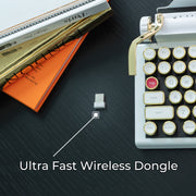 Limited White Gold Premium Aluminum Typewriter Keyboard QWERKYWRITER 2 Hand Assembled