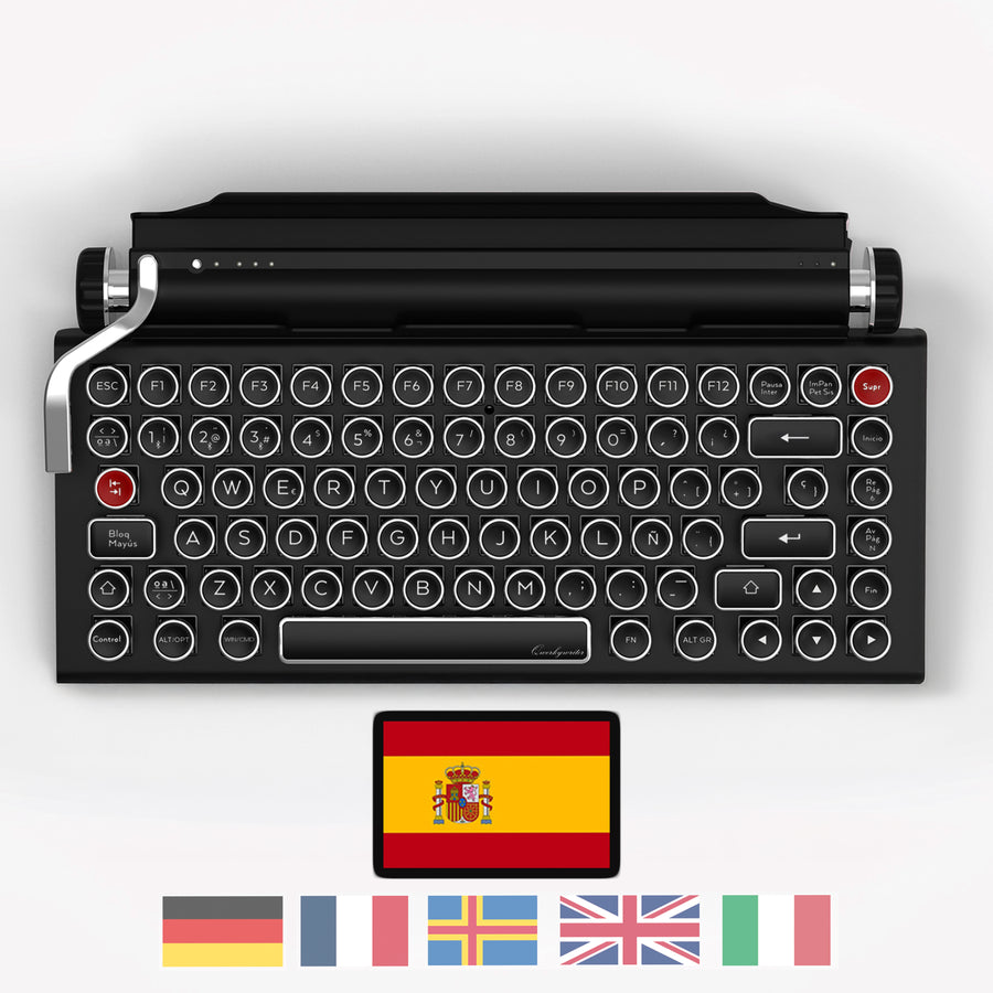 BLACK CHROME QWERKYWRITER® INTERNATIONAL VERSION HOT SWAP EDITION