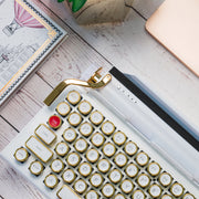 WHITE GOLD SIGNATURE QWERKYWRITER® US LAYOUT LIMITED RELEASE