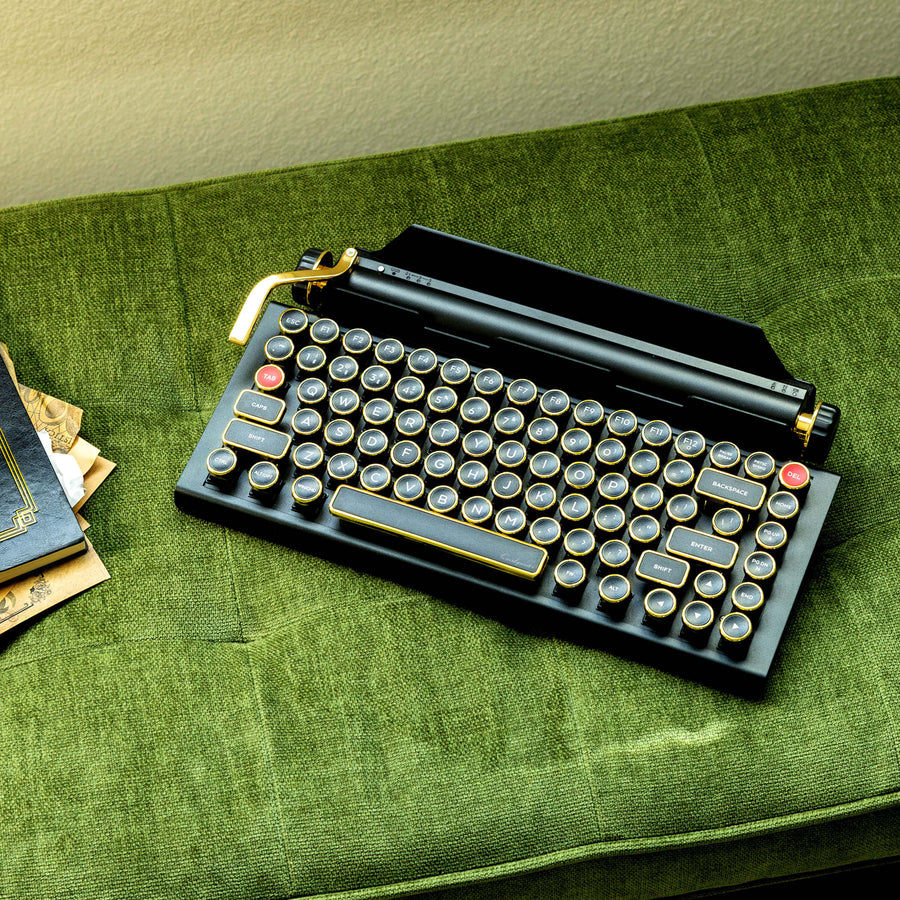 Limited Black Gold Premium Aluminum Typewriter Keyboard QWERKYWRITER 2