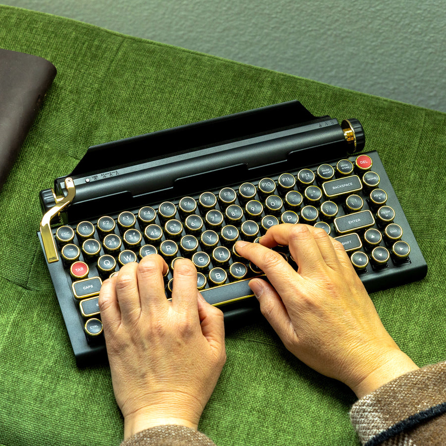 Limited Black Gold Premium Aluminum Typewriter Keyboard QWERKYWRITER 2