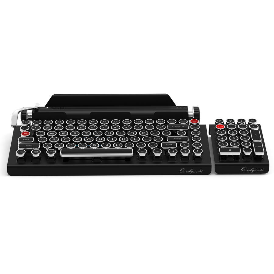 BUNDLE BLACK CHROME QWERKYWRITER® + NUMKEY NUMPAD + WRIST REST