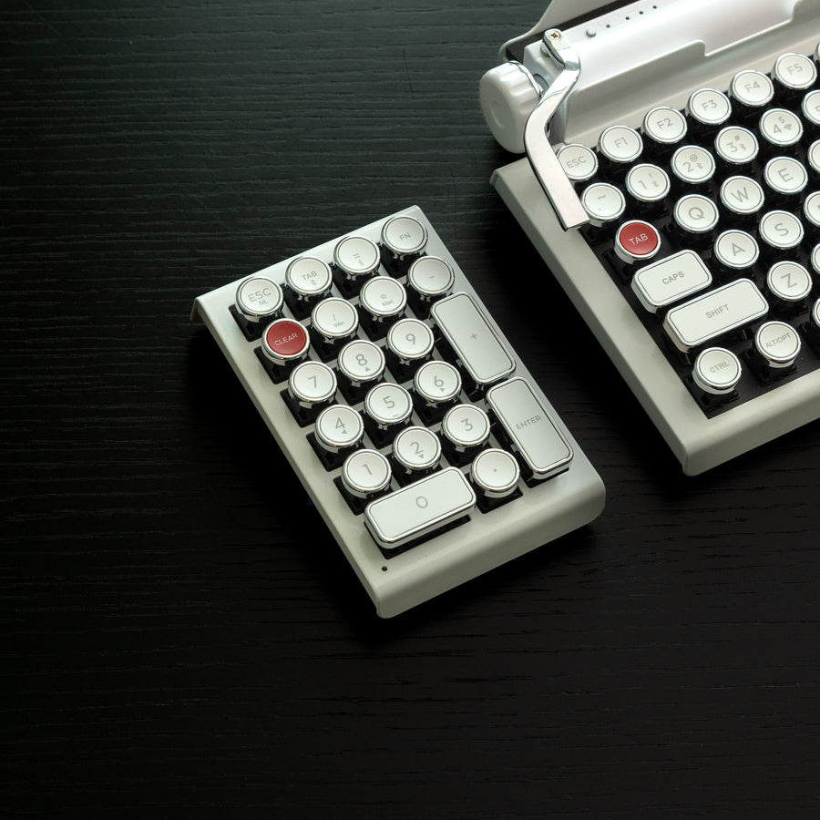 WHITE CHROME QWERKYWRITER® NUMKEY NUMPAD
