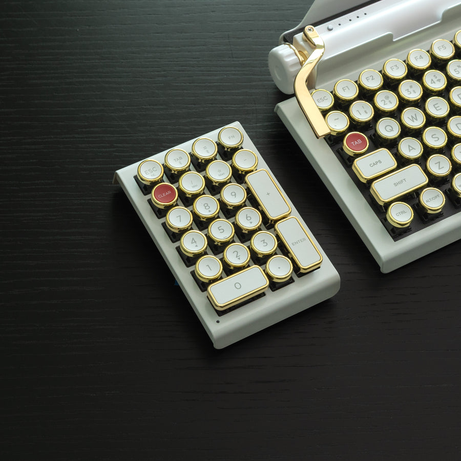 WHITE GOLD QWERKYWRITER® NUMKEY NUMPAD