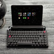 QWERKYWRITER 2 BLACK CHROME Next Gen Hot Swap Tri Mode Typewriter Keyboard