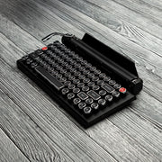 QWERKYWRITER 2 BLACK CHROME Next Gen Hot Swap Tri Mode Typewriter Keyboard