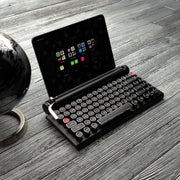 QWERKYWRITER 2 BLACK CHROME Next Gen Hot Swap Tri Mode Typewriter Keyboard