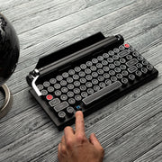 QWERKYWRITER 2 BLACK CHROME Next Gen Hot Swap Tri Mode Typewriter Keyboard