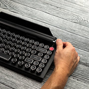 QWERKYWRITER 2 BLACK CHROME Next Gen Hot Swap Tri Mode Typewriter Keyboard