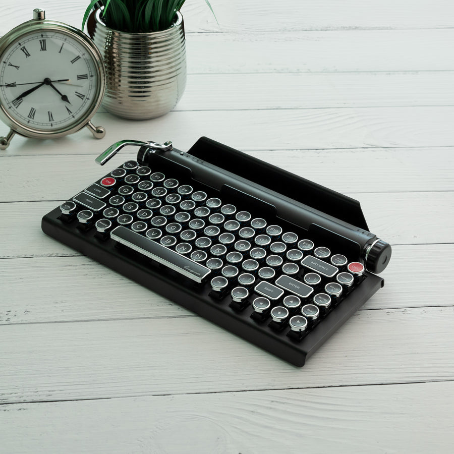 Limited Black Chrome Premium Aluminum Typewriter Keyboard QWERKYWRITER 2