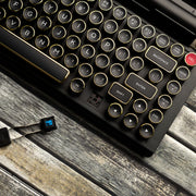 QWERKYWRITER 2 BLACK GOLD Next Gen Hot Swap Tri Mode Typewriter Keyboard