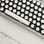 QWERKYWRITER 2 LIMITED WHITE CHROME Next Gen Hot Swap Tri Mode Typewriter Keyboard