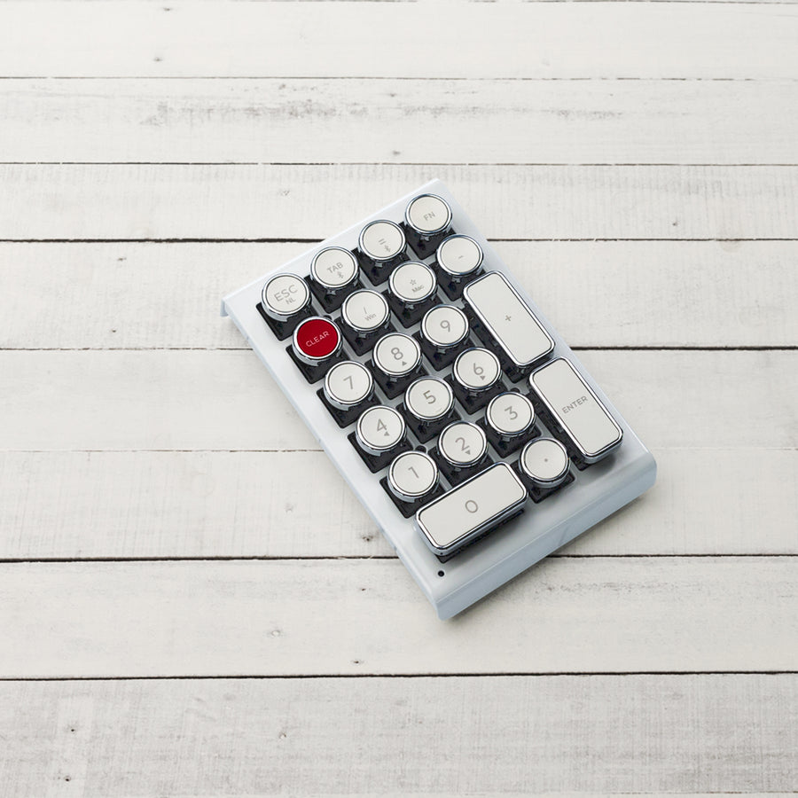 WHITE CHROME QWERKYWRITER® NUMKEY NUMPAD