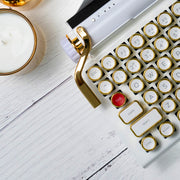 WHITE GOLD SIGNATURE QWERKYWRITER® US LAYOUT LIMITED RELEASE