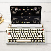 Limited White Gold Premium Aluminum Typewriter Keyboard QWERKYWRITER 2 Hand Assembled