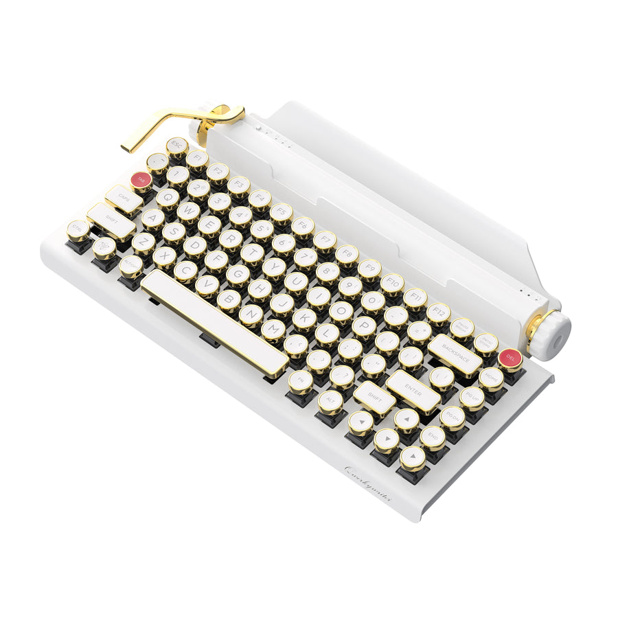 WHITE GOLD SIGNATURE QWERKYWRITER® US LAYOUT LIMITED RELEASE