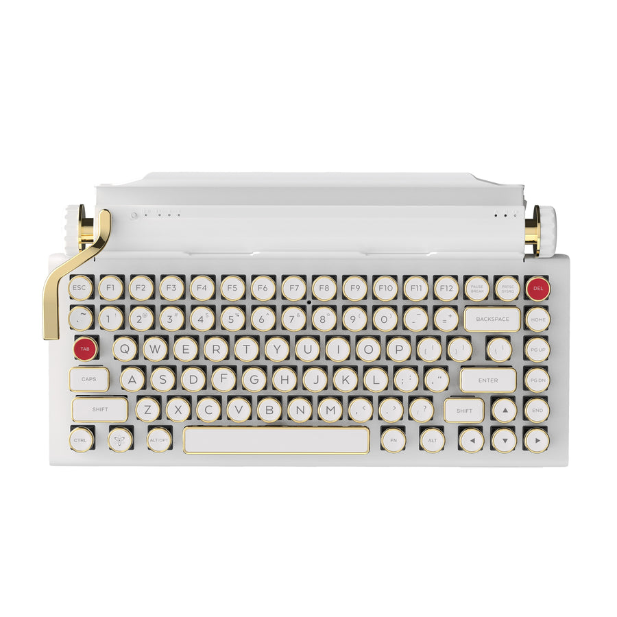 WHITE GOLD SIGNATURE QWERKYWRITER® US LAYOUT LIMITED RELEASE