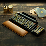 Qwerkywriter typewriter keyboard best in class premium all aluminum body in black gold keyboard typing 