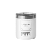 Qwerkywriter typewriter keyboard best in class premium all aluminum body official 10 oz YETI Stackable Lowball on white background