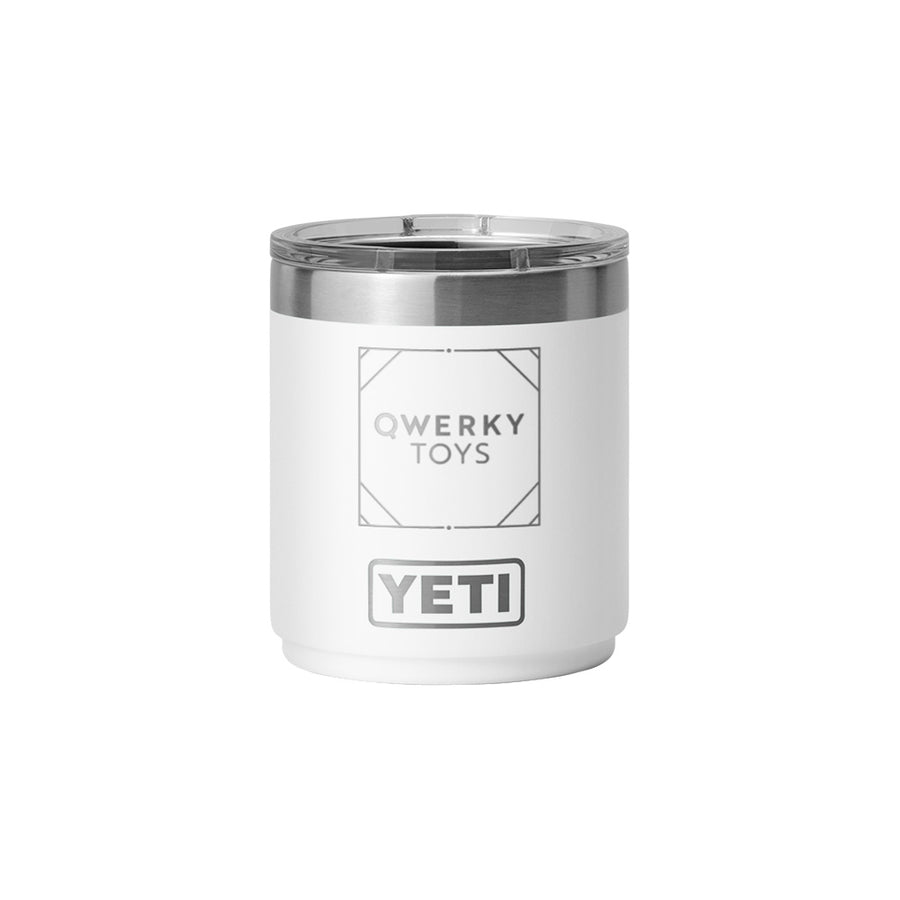 Qwerkywriter typewriter keyboard best in class premium all aluminum body official 10 oz YETI Stackable Lowball on white background