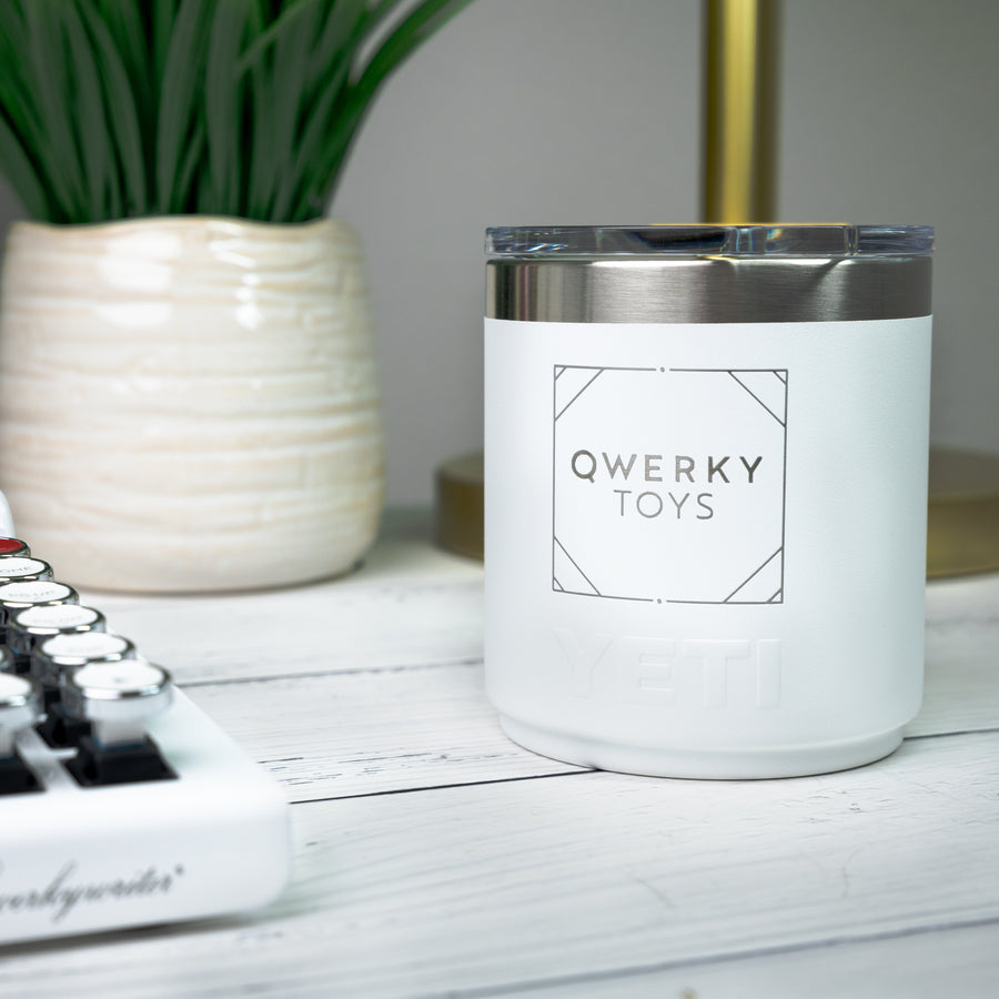 Qwerkywriter typewriter keyboard best in class premium all aluminum body official 10 oz YETI Stackable Lowball desk setup
