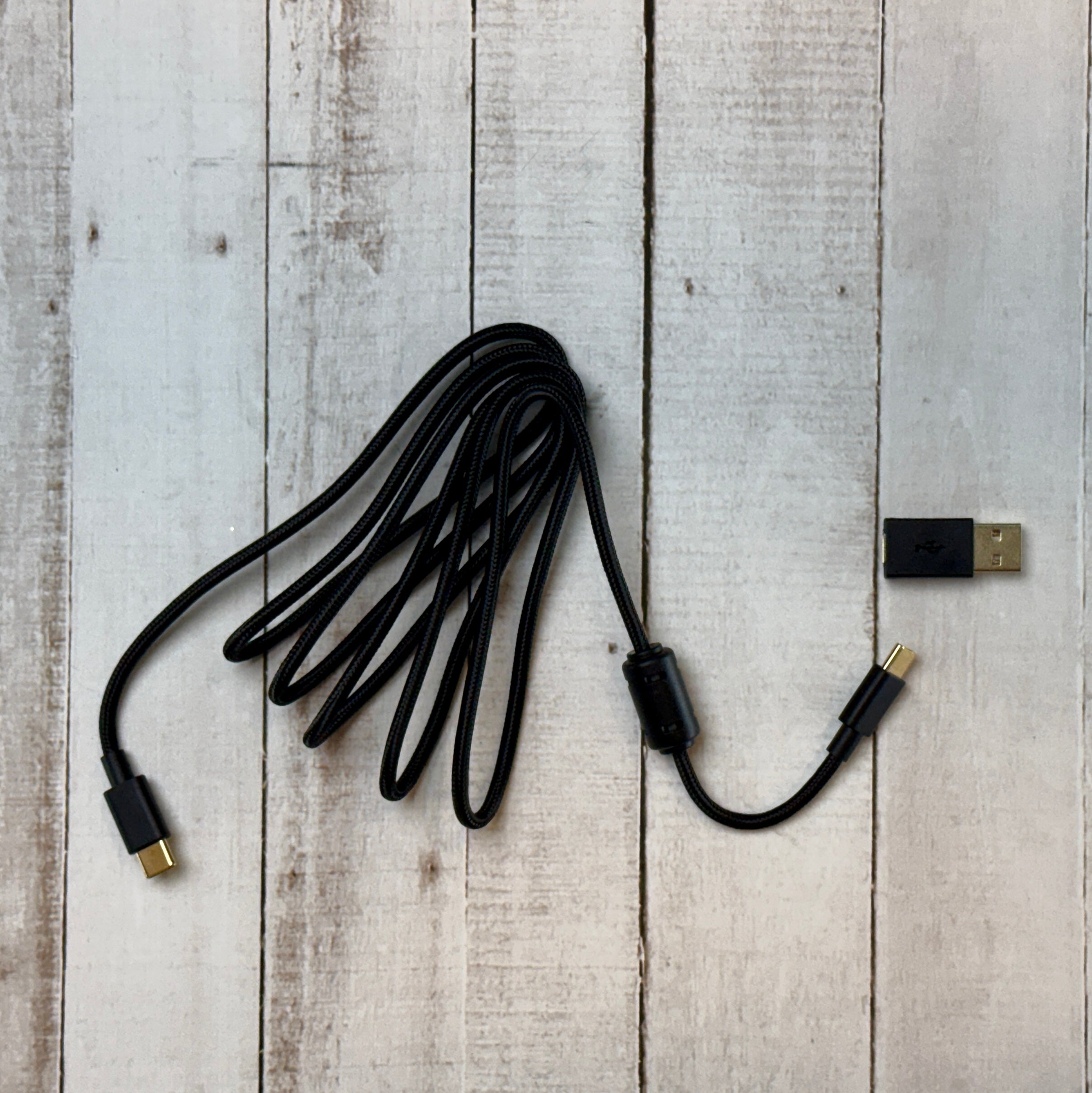 Qwerkywriter Official USB C cable for qwerkywriters purchased after 2020 with USB type C to USB type A adapter dongle
