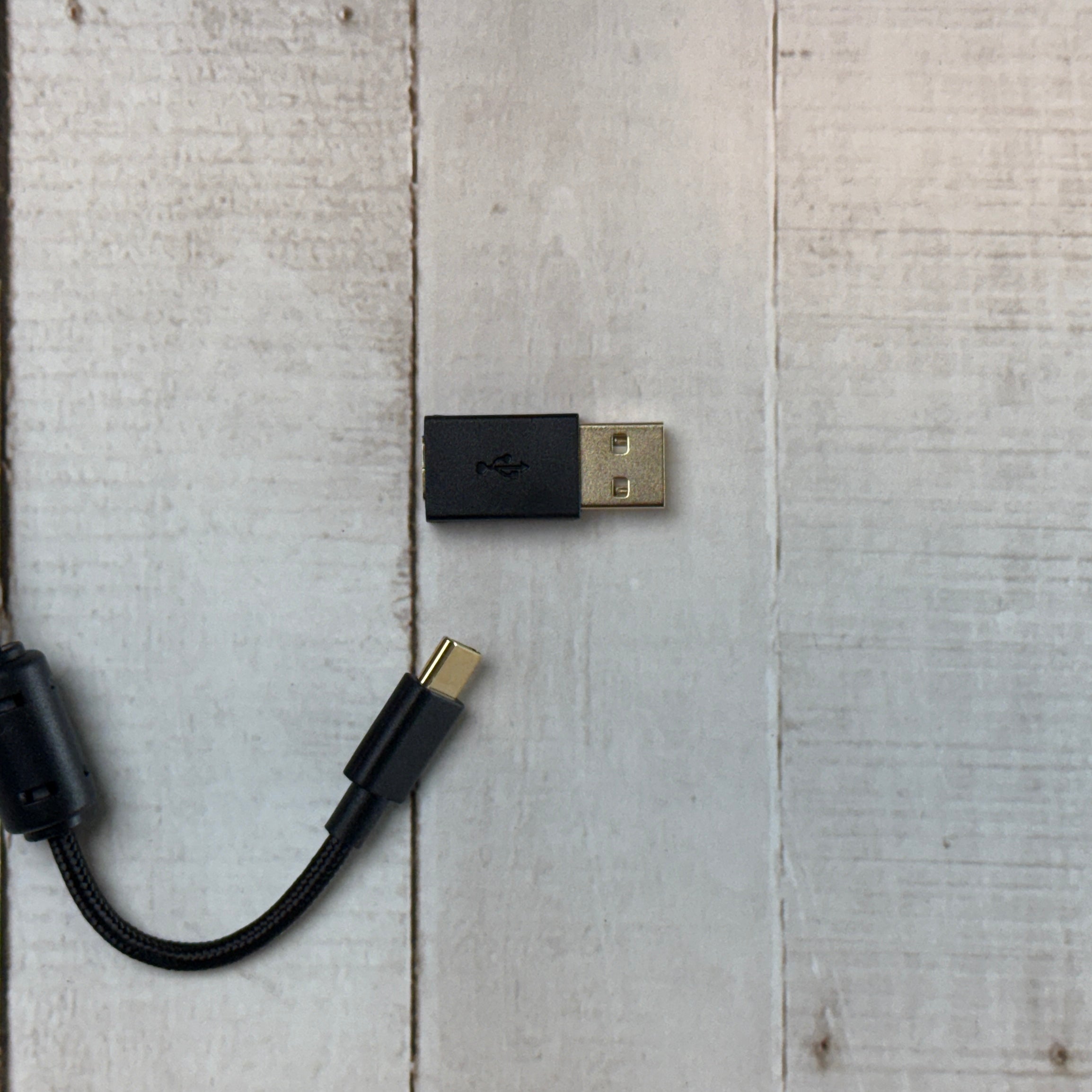 Qwerkywriter Official USB C cable for qwerkywriters purchased after 2020 with USB type C to USB type A adapter dongle