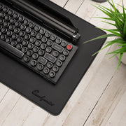 Qwerkywriter typewriter keyboard best in class premium all aluminum body official black desk mat with desk setup US ANSI layout