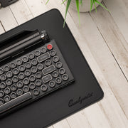 Qwerkywriter typewriter keyboard best in class premium all aluminum body official black desk mat with desk setup US ANSI layout