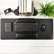 Qwerkywriter typewriter keyboard best in class premium all aluminum body official black desk mat with desk setup US ANSI layout