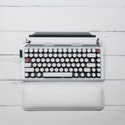 Qwerkywriter typewriter keyboard best in class premium all aluminum body white wrist rest US ANSI layout