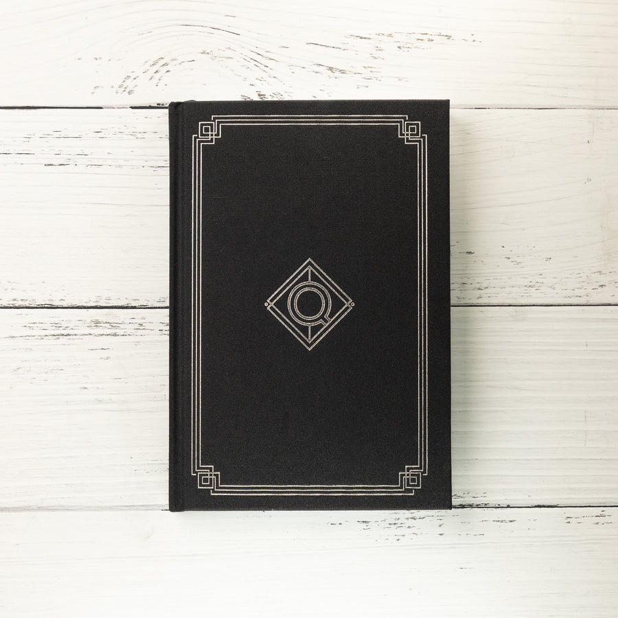 Qwerkywriter Official QWERKYTOYS Lined Journal in black gold and black chrome