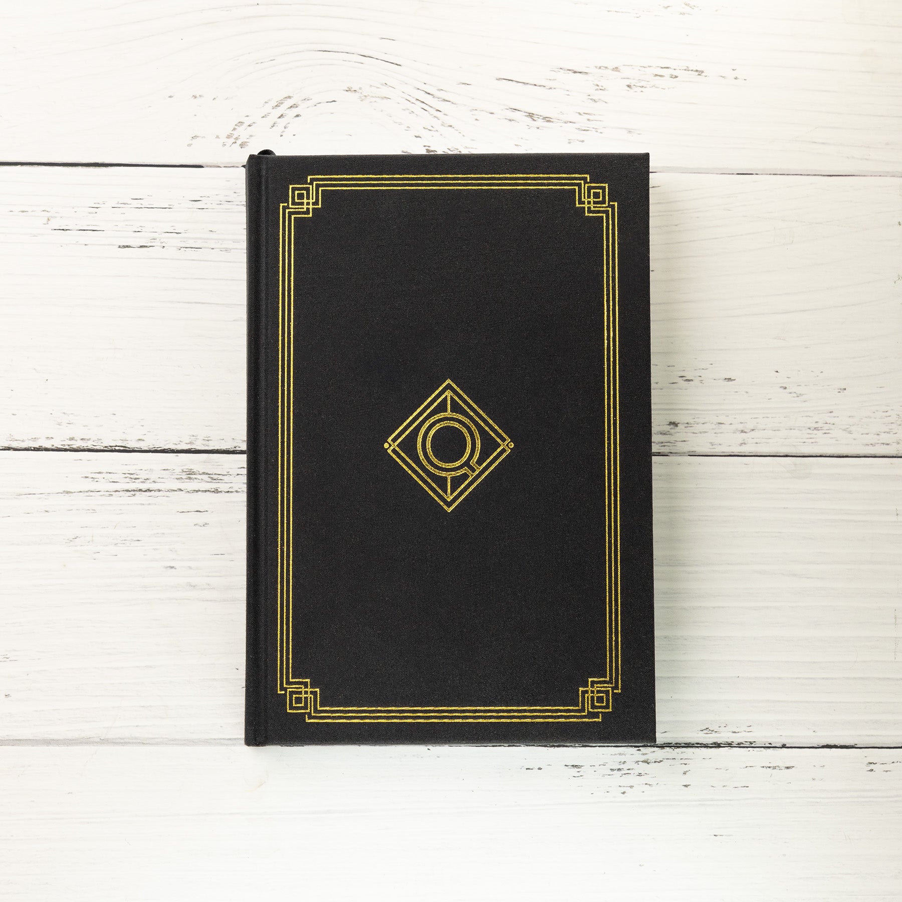 Qwerkywriter Official QWERKYTOYS Lined Journal in black gold and black chrome